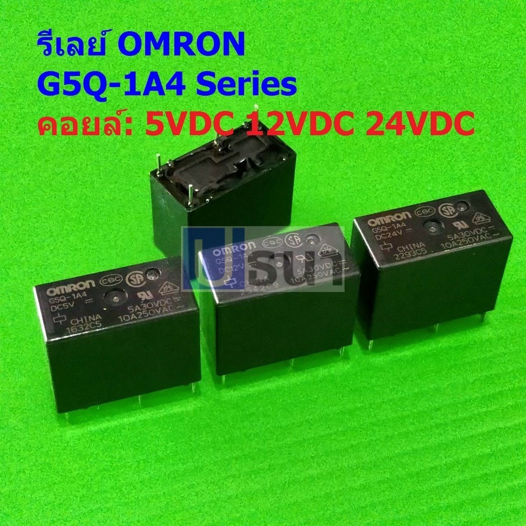 Relay รีเลย์ Omron แท้ คอยล์ 5VDC 12VDC 24VDC 4Pin G5Q-1A4 #G5Q-1A4 4P Omron (1 ตัว)