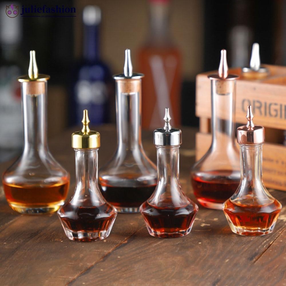 Juliefashion ค็อกเทลขมขวดสแตนเลสหมวก Vintage Professional Bar เครื่องมือ Bartender อุปกรณ์เสริม 30ml 50ml 90ml 100ml L5S2