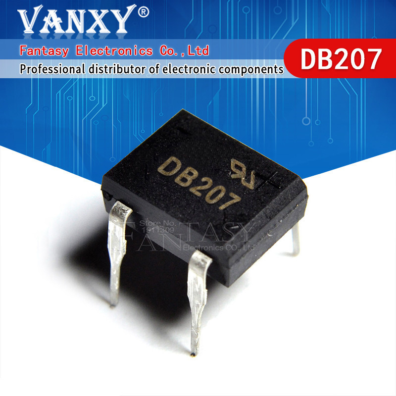 10pcs DB207 DIP DIP-4 สะพานวงจรเรียงกระแส 1000V 2A DB104 DB157 DB107S DB107S DF06S DF06S DF06S DB105