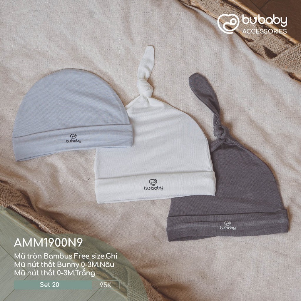 Bubaby ชุดหมวก 3 ชิ้น AMM1900N0 สําหรับเด็กทารก