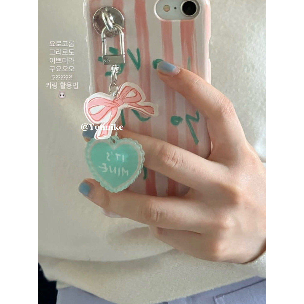 เกาหลี Instagram niche สไตล์ฝรั่งเศสสีชมพูหวานลายโบว์เหมาะสําหรับ iPhone 15pro/14promax เคสโทรศัพท์ Apple 13/12/11 เคสป้องกัน soft anti dro