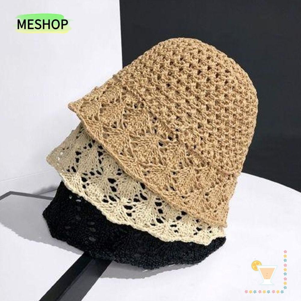 Me Sun Hat, Hollow Weave Breathable Sun Protection Hat, Leisure UV Protection Sunshade Hat Women Girls