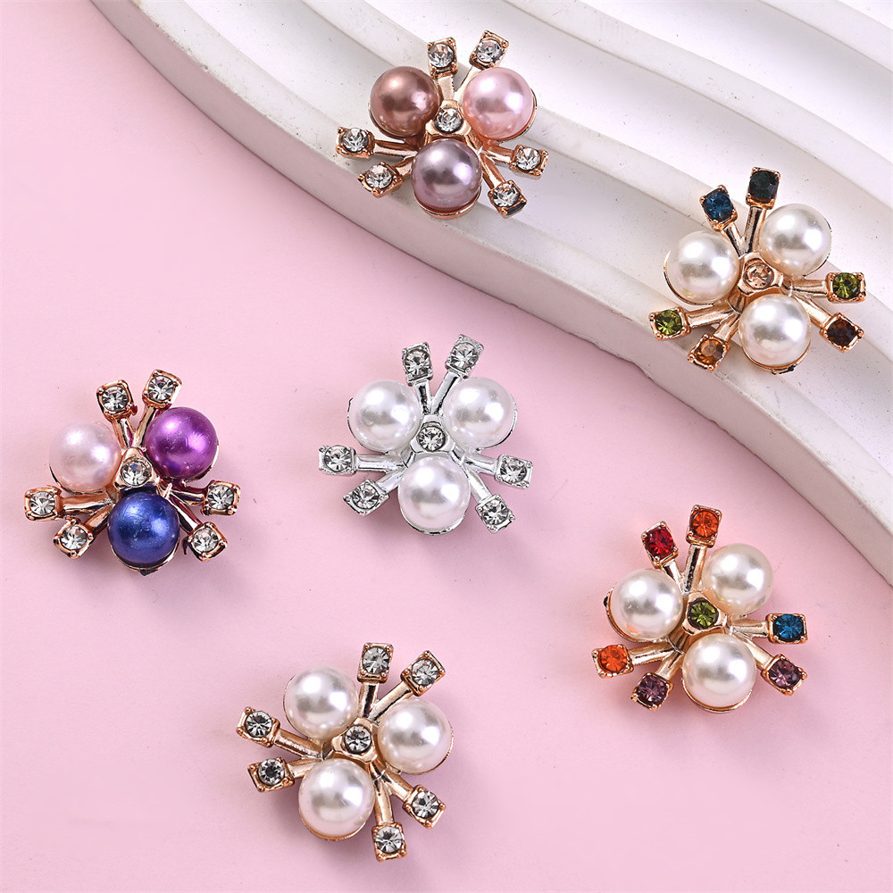 Rhinestones สีสันสดใส Flatback เลียนแบบมุก CCB ลูกปัดสําหรับทํา Diy เสื ้ อผ ้ าผมคลิปเครื ่ องประดับ