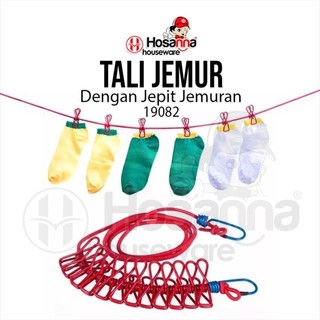 Tali Jemuran Klip 12 Jepit / Tali Jemuran Jepit Portable