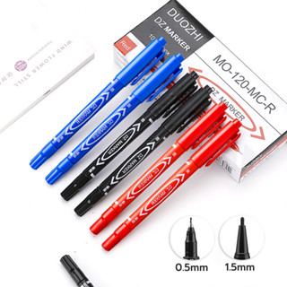 🔥ราคาถูก🔥ปากกาเขียนแผ่นซีดี ปากกาอเนกประสงค์ 2 หัว น้ำเงิน/แ…