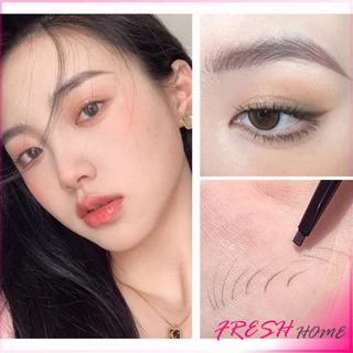 Fresh ดินสอเขียนคิ้ว 2 in 1 มีหัวเขียน และหัวแปรงปัดคิ้ว ทรงสามเหลี่ยม กันน้ํา กันเหงื่อ ติดทนนาน สะดวกสบายและใช้งานง่าย