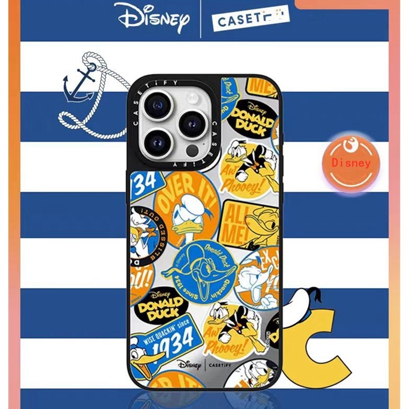 Casetify Disney Donald Duck Magnetic Case สําหรับ iPhone 11 12 13 14 15 Plus Pro Max ปกแข ็ ง