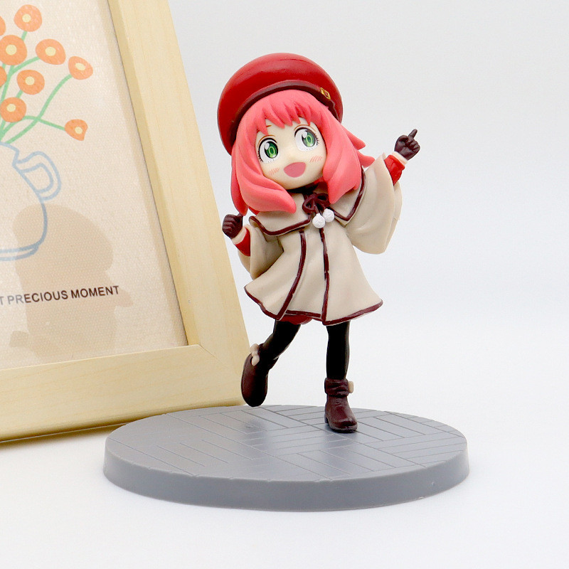 13 ซม.อะนิเมะ SPYFAMILY ตุ๊กตา Kawaii Anya Forger หมวกสีแดง Action Figure PVC รูปปั้นคอลเลกชันของเล่นตุ๊กตาเด็กของขวัญวันเกิด