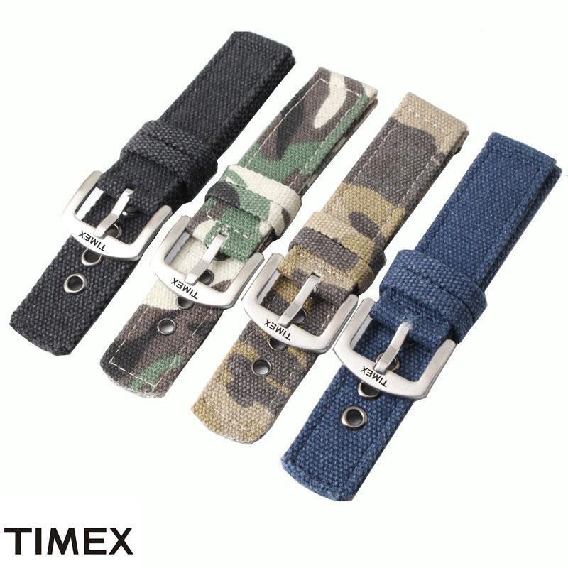 Timex Canvas Watch Strap หนา Mens Sports Camouflage Nylon Strap 18/20/22/24mm+sy21