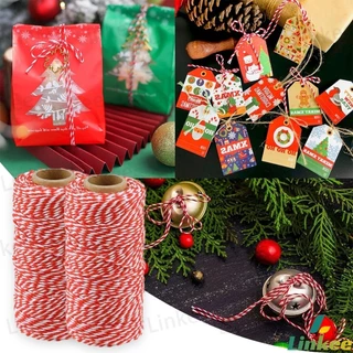Linkee เชือกเกลียวสองสี ยาว 100 เมตร สำหรับงาน DIY บรรจุภัณฑ์ของขวัญ งานฝีมือ Cotton Twine