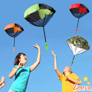 ZEEVA ของเล่นกระโดดร่ม ร่มชูชีพเด็กเล่น กลางแจ้ง ของเล่นสร้างสรรค์ Parachute toy