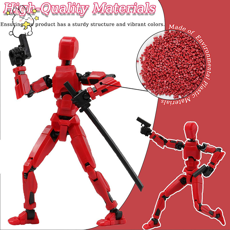 Dummy 13 Action Figure 3Dพิมพ์ของเล่นMulti Jointedหุ่นยนต์Lucky 13 Action Figure Action Figureข้อต่อที่สามารถเคลื่อนย้ายของเล่นการศึกษาเด็กเกมของขวัญรุ่นอัพเกรด