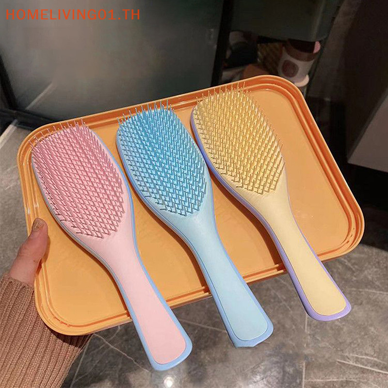 Onehome 1PC หนังศีรษะนวดหวี Anti-static นวดผมแปรงไม ่ Knotted Tangle Detangle ฝักบัวนวด Hairbrush สําหรับผมทุกประเภท TH