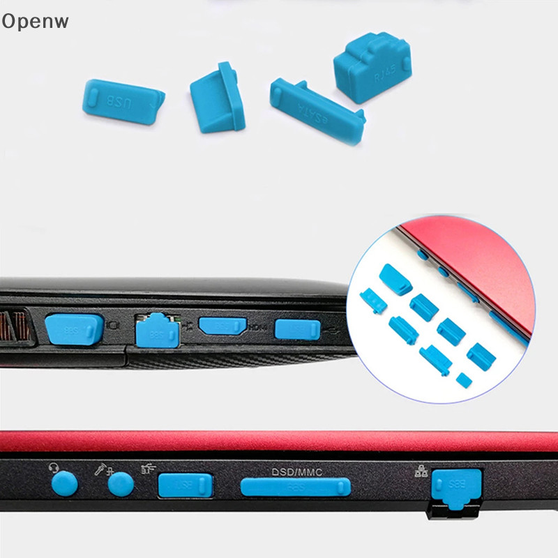 Openw 16 ชิ้น/เซ็ตแล็ปท็อปปลั๊กฝุ่นชุดพอร์ต USB VGA ยางฝาครอบป้องกัน GOOD