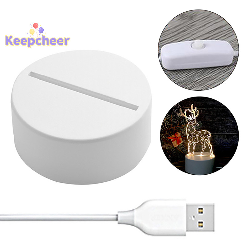 [ Keepcheer ] อะคริลิค 3D LED โคมไฟฐานตาราง Night Light ฐานโคมไฟ LED ABS USB Lighg อุปกรณ ์ เสริม [ ใหม ่ ]
