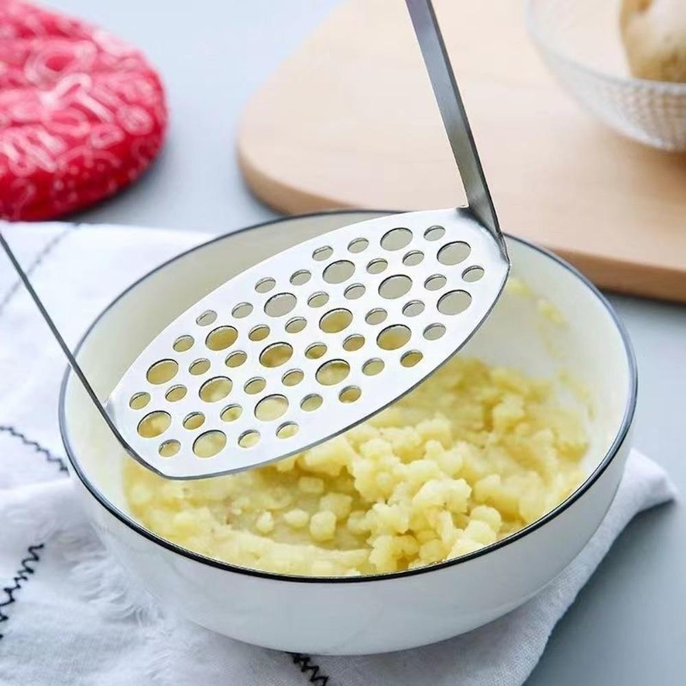 QUILLAN Potato Masher, สแตนเลสความแข็งสูงมันฝรั่ง Crusher, แบบพกพามือถือพลาสติกกันลื่น Handle Manual Potato Smasher ผัก ราคา ถูกที่สุด ดีลบีเคเค แกลเลอรีภาพที่ 4