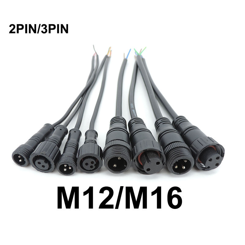 1pcs 2 ขา 3pin core สาย DC ชายหญิง power supply connector แจ็ค nut IP65 สาย M12 M16 ปลั๊กกันน้ํากลางแจ้งสําหรับกล้องวงจรปิด thh1 ราคาถูก Shopee Lazada