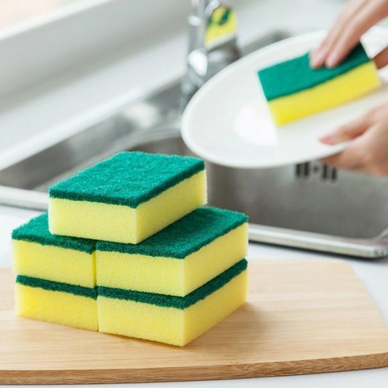 1 บาท Sponge Clean Rub Cleaning Tools ฟองน้ำล้างจาน  ทำให้การทำความสะอาดเป็นเรื่องง่าย