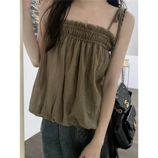 mollygirl.shop 2025 เทศกาลสาดน้ำ ข้อเสนอพิเศษ ใหม่สไตล์ฤดูร้อนสาวหวานเสื้อกั๊กแขวน