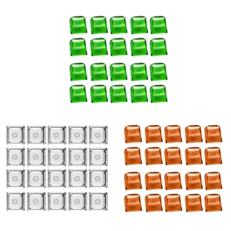 Camp 20Keys XDA Profile Crystal Keycaps 1U Backlit Keycaps ชั้นโปร่งใสสําหรับคีย์บอร์ดแบบกลไก