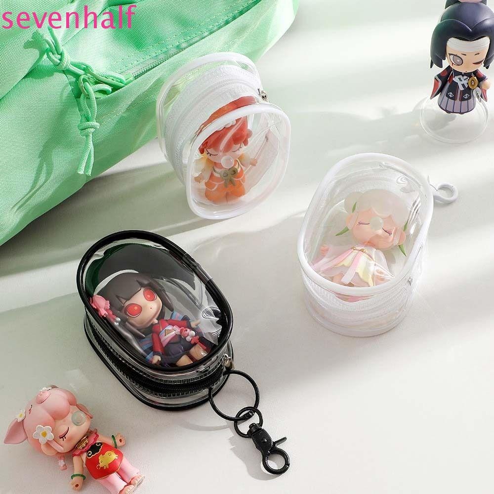 Sevenhalf Labubu Time Doll Out-leged Bag, Transparent Space Module Popmart Blind Display Bag, Doll Outed Bag หูฟังเก็บ PVC Labubu Time Doll Bun Travel