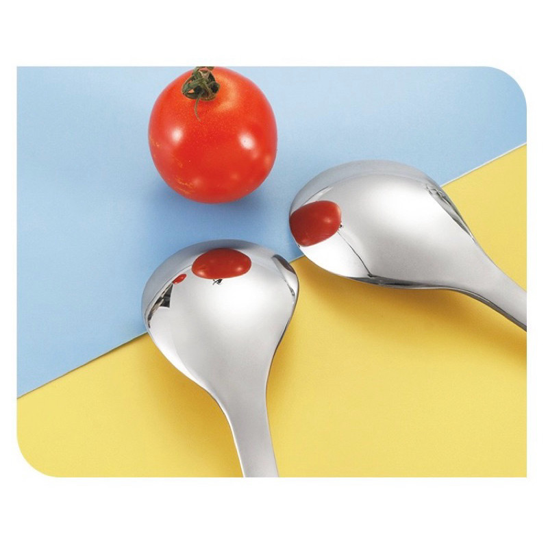 ชุดช้อนส้อมเด็ก สแตนเลส304 แบบยาว พร้อมกล่อง ช้อนส้อมฝึกกินข้าว Kid Spoon Fork Set รูปที่ 4