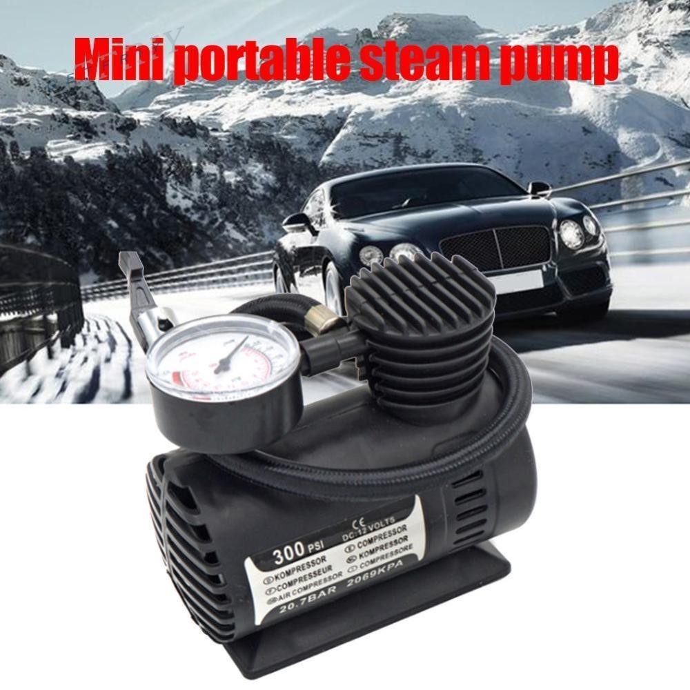 12v 300PSI ปั๊มลมในรถยนต์ เครื่องเติมลมยางไฟฟ้าความแม่นยําสูง ปั๊มยางแบบพกพา [รับfriy.th]