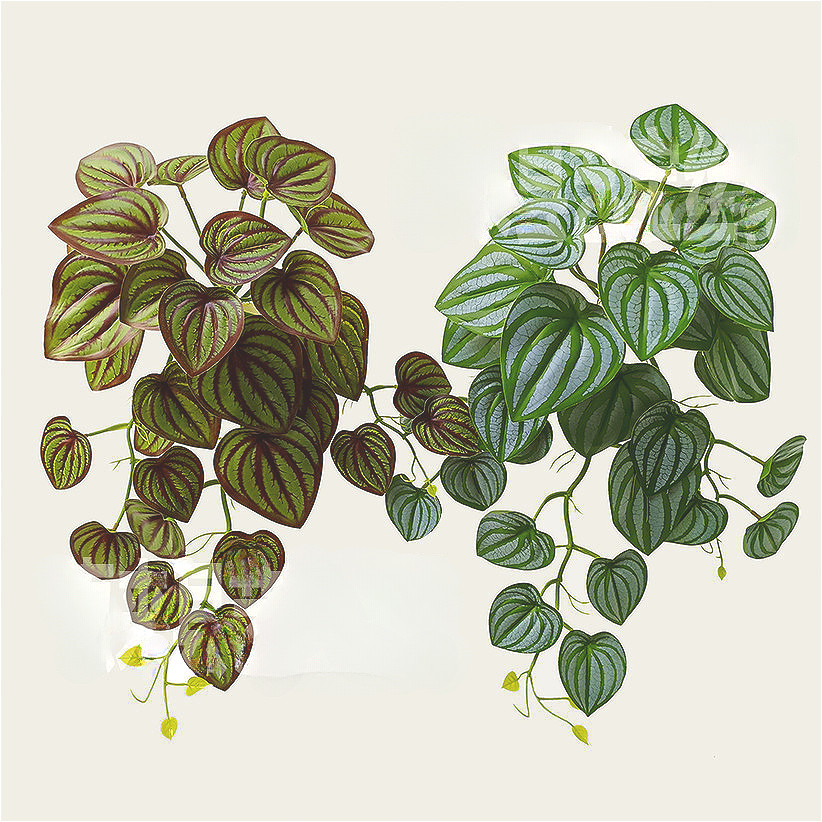 ต้นไม้ปลอมประดิษฐ์ Pepermia แตงโมพืช Faux Greenery Vine แขวนพืชสําหรับห้องนอนหน้าแรกสํานักงานตาราง Shef ในร่มกลางแจ้ง Deco