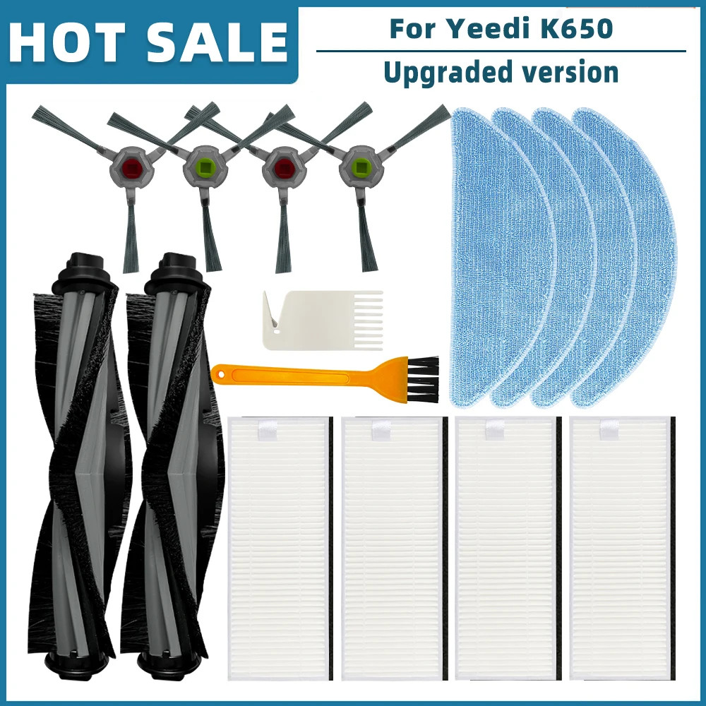 เปลี่ยนสําหรับ Yeedi K650 เครื่องดูดฝุ่นหุ่นยนต์อุปกรณ์เสริมอะไหล่หลัก SIde แปรง Hepa Filter Mop Rag ผ้า - รูปที่ 5