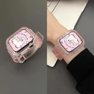 Clear Band + เคสสําหรับ Huawei Watch Fit 5 Fit 4 อุปกรณ์เสริมสายรัดโปร่งใสนุ่มเปลี่ยนสายนาฬิกาสําหรับ Huawei Watch fit3 Band