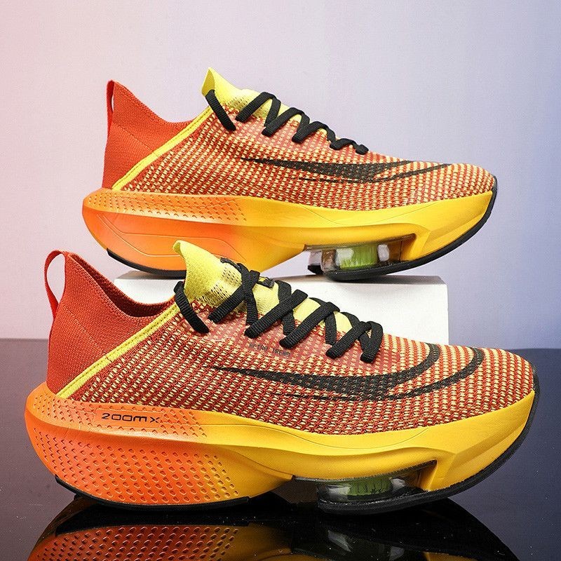 Racing รองเท้า Ultra-Light Cushioning Air Cushion รองเท้าผ้าใบผู้ชายผู้หญิงแห่งชาติอินเทรนด์ Marathon Body Exam รองเท้าวิ่งหนา Soled รองเท้าอินเทรนด์ VQNE