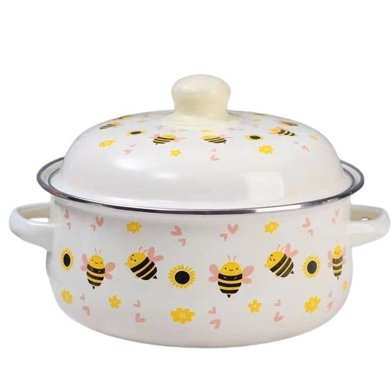 หนา 16-20 ซม.เคลือบเคลือบหม้อซุปฐานทอด Non-Stick กระทะต้มหม้อสตูว์ Decoction ยา Lard ชามหม้อบะหมี่กึ่งสําเร็จรูป 7GIM - รูปที่ 7