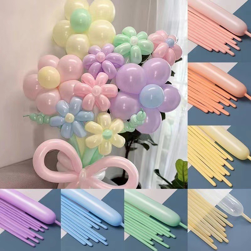 มาการอง สีเมจิกบอลลูนยาว260ช่อดอกไม้ทอมือบอลลูนเด็กการ์ตูนของเล่นตกแต่ง