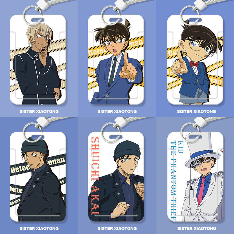 พร้อมสต็อก นักสืบโคนันการ์ตูน สไลด์เคสใส่บัตร รหัสป้องกันอาหาร รถบัส ควบคุมการเข้าถึง วิทยาเขต พนักงานออฟฟิศ นักเรียน