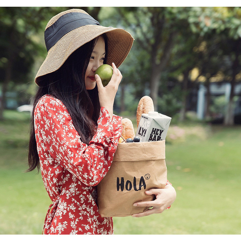 ถุงกระดาษคราฟท์ ซักได้ คลาสสิค ใส่ของ วางเกร๋ๆ มีสไตล์ ถุงบรรจุภัณฑ์ก้นสี่เหลี่ยม ถุงใส่ของขวัญ พิมพ์ได้ ตกแต่งร้านค้า - รูปที่ 6