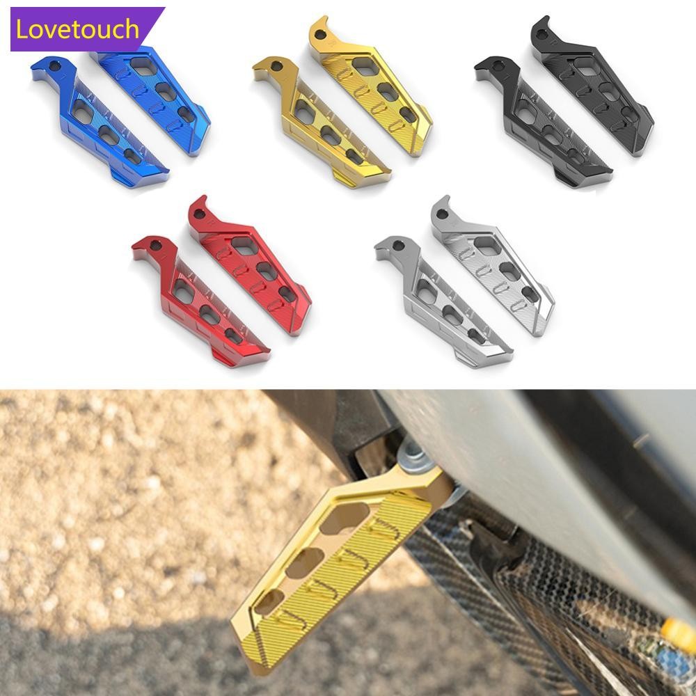 LOVETOUCH 2 ชิ้นรถจักรยานยนต์ด้านหลัง Footrests หมุดเท้าด้านหลังอลูมิเนียมสําหรับ NMAX155/XMAX300/NV