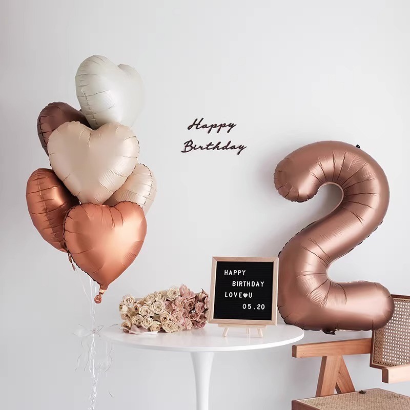 ลูกโป่งวันเกิด ลูกโป่งตัวเลข ขนาด 40 นิ้ว ธีมสีน้ำตาล balloon ลูกโป่งฟอยล์ ตัวเลขสำหรับตกแต่งงานปาร์ตี้วันเกิด ส่งจากไทย