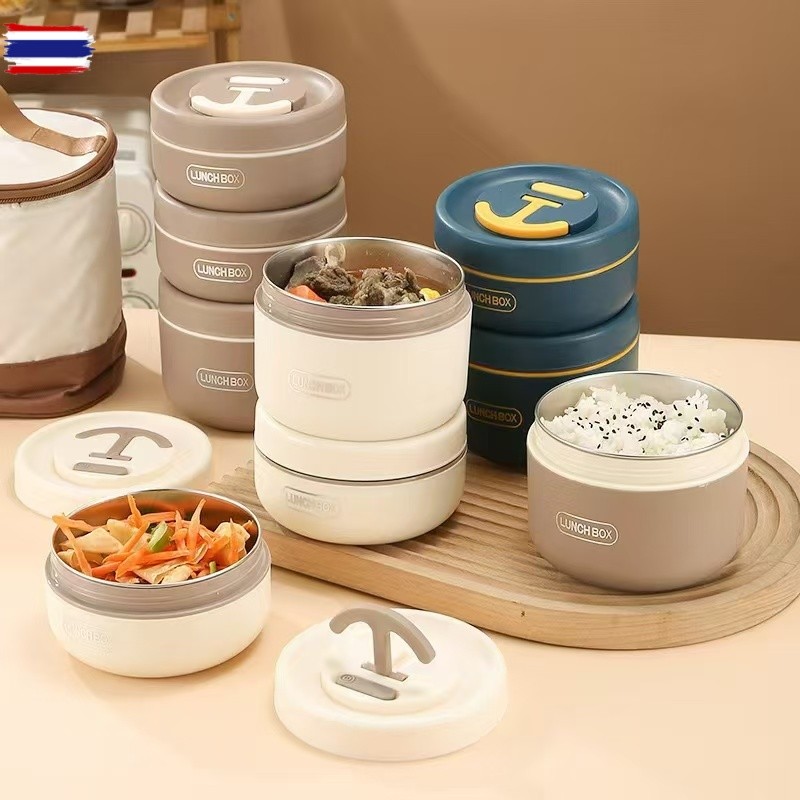 หม้อสแตนเลส กล่องเก็อาหาร ปิ่นโตพกพา เก็ความร้อนได้ดี-1.6L-6hours/---450ml650ml-3hours