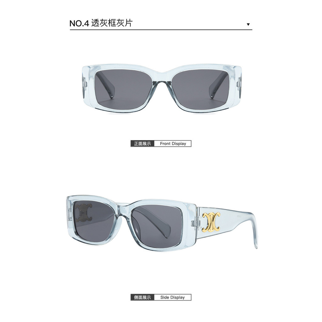 Vintage Square Luxury กรอบเล็กแว่นตากันแดดผู้ชายผู้หญิงสี่เหลี่ยมผืนผ้าออกแบบแบรนด์แฟชั่นสแควร์แว่นตา Shades UV - รูปที่ 5