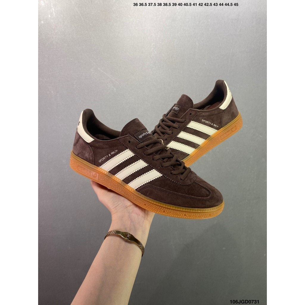 Sporty & Rich x Adidas Originals handball spzl handball athlete Series All-Match รองเท้าผ้าใบกีฬาลำลอง