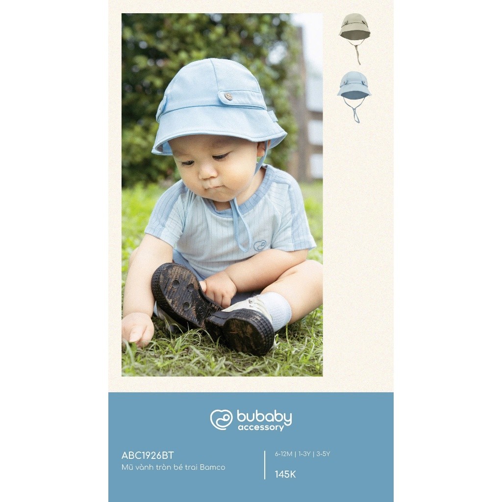 Bubaby ABC1926BT หมวกปีกรอบเด็กผู้ชาย Bamco สําหรับเด็กทารก