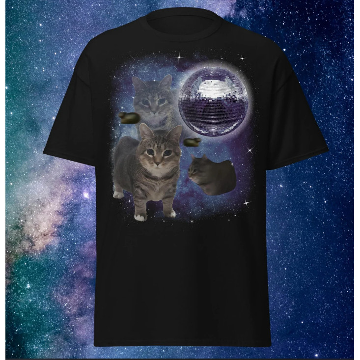 เสื้อยืด oiia cat ตลกอีเธอร์ Oia หมุนแมวไวรัสมส์เสื้อยืด ของขวัญสำหรับคนรักแมว s-5xl