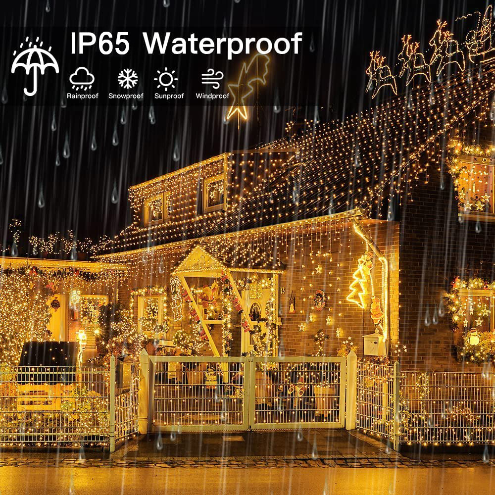 แนะนำ ผ้าม่าน 216/96LED Icicle Fairy ไฟกันน้ํากลางแจ้งคริสต์มาส String Light ผ้าม่านไฟ Party Festival Decor พลังงานแสงอาทิตย์/ปลั๊ก ราคาพิเศษ มีเก็บเงินปลายทาง