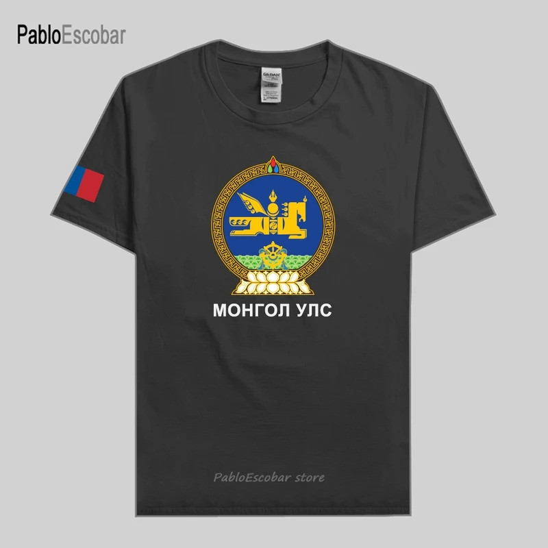 มองโกเลียผู้ชายเสื้อยืดแฟชั่นJersey Nationทีมผ้าฝ้ายเสื้อยืดเสื้อผ้าtees country sporting MNG Mongolมองโกเลีย
