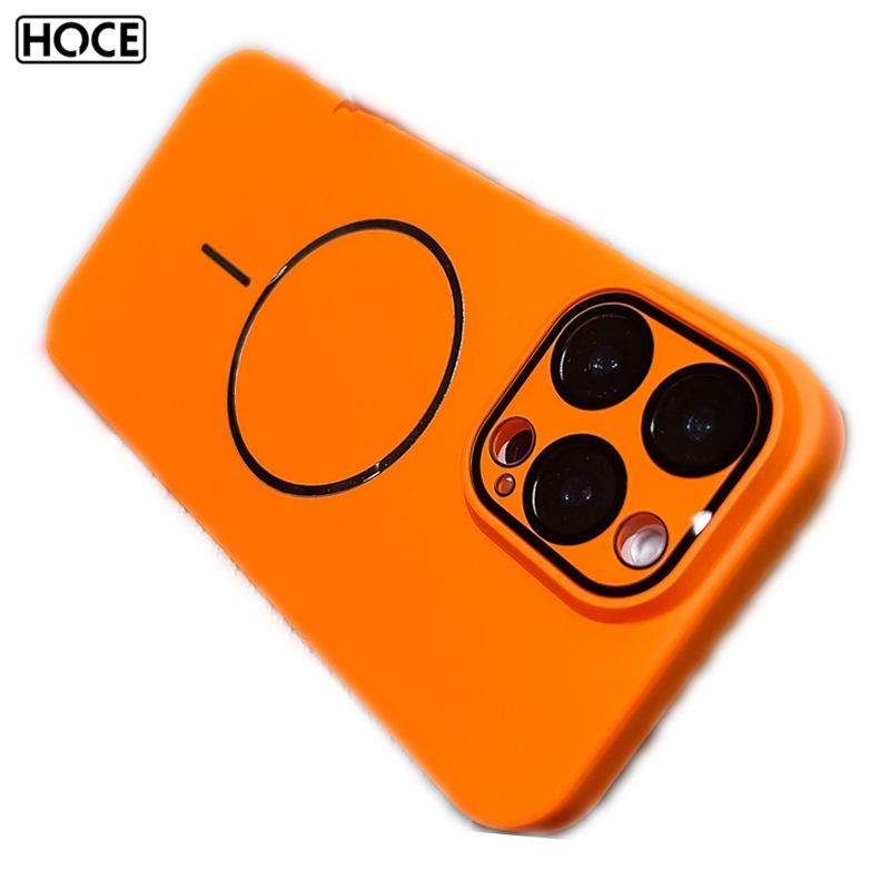 HOCE พร้อมฟิล์มเลนส์เคสโทรศัพท์แม่เหล็กสําหรับ IPhone 17 16 15 14 13 12 Pro Max ผิวรู้สึก Matte Cover Cases