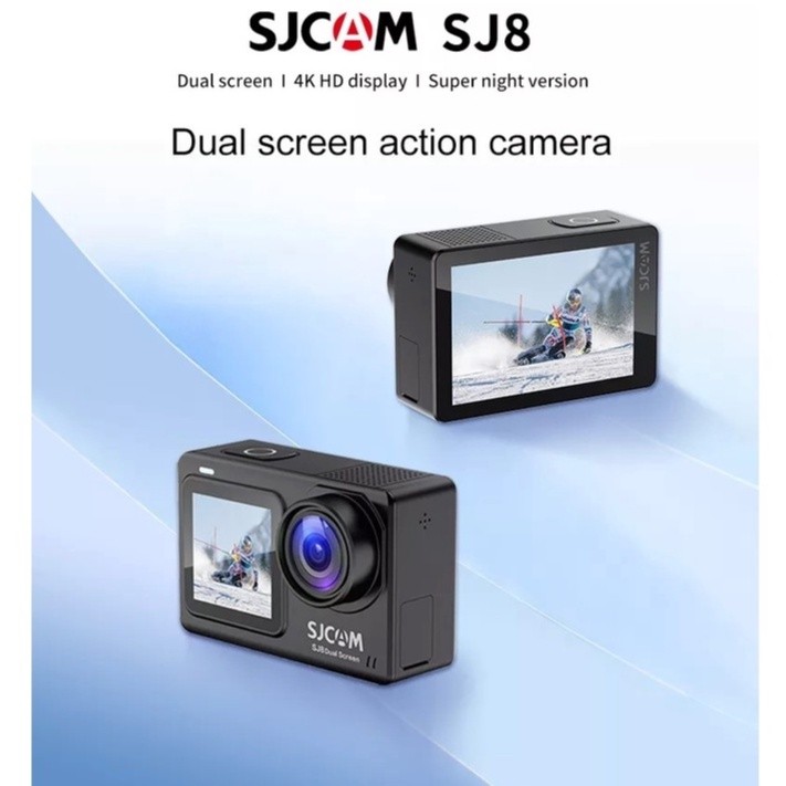 บันทึกภาพ SJCAM SJ8 Dual Screen 4K/30fps Sports Action Camera  Dual Touch Screen Display Super Night