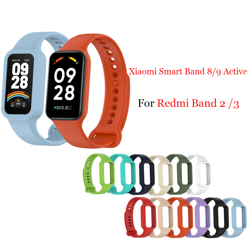 สายรัดซิลิโคนเปลี่ยนสายรัดข้อมือกีฬาสําหรับ Xiaomi Smart Band 10 9 8 / Band 10 Ceramic Edition