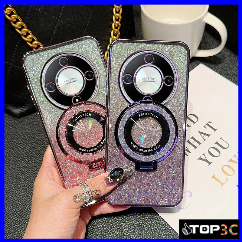 เคส Honor X9B 5G / X9A 5G Stand เคสโทรศัพท์โปร่งใสแวววาว ZJSF