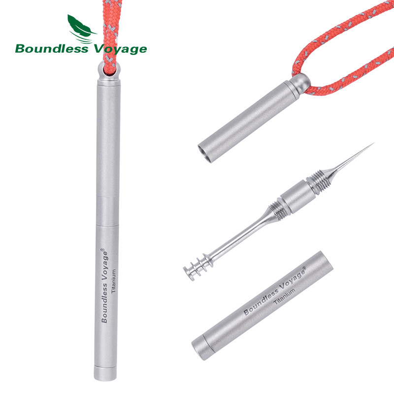 Boundless Voyage แบบพกพา Mini ไทเทเนียมผู้ถือไม้จิ้มฟัน Ear Wax Removal เครื่องมือดูแลส่วนบุคคลเครื่องมือมัลติฟังก์ชั่นกลางแจ้ง