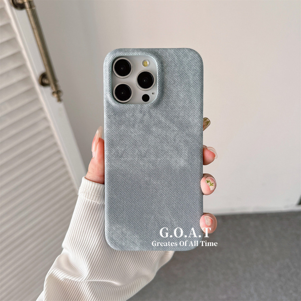 Goat Creative และ minimalist denim ปลอกสําหรับ iPhone 17 11 16 15 14 13 12 Pro max iPhone  16 plus 14 plus กรณีป้องกัน anti-drop ปกหลังกรณี ราคา ถูกที่สุด ดีลบีเคเค แกลเลอรีภาพที่ 5